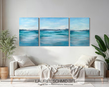 Load image into Gallery viewer, Coastal Colors No. 40 ~ 36&quot; x 84&quot; Triptych
