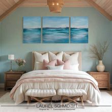 Load image into Gallery viewer, Coastal Colors No. 40 ~ 36&quot; x 84&quot; Triptych
